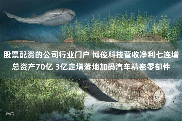 股票配资的公司行业门户 博俊科技营收净利七连增总资产70亿 3亿定增落地加码汽车精密零部件