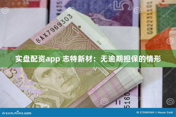 实盘配资app 志特新材：无逾期担保的情形